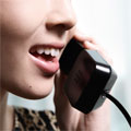Woman speaking on phone